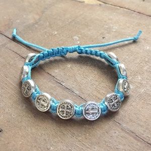 Handwoven Saint Benedict / San Benito bracelet